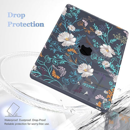 Case for MacBook Air 15 Inch 2025 2024 2023 Release M4 A3241 M3 A3114 M2 A2941, Hard Shell with Screen Protector & Keyboard Cover, Compatible with Touch ID, Rustic Flowers