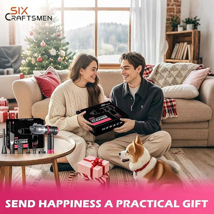 Handheld Car Vacuum with 15000PA Power, 4 in 1 Small Powerful Cordless Vacuum Cleaner & Air Duster with 2000mAh Battery, Rechargeable Portable Mini Hand Held Vacuum for Car, Home,Office,Pet Hair（Pink）