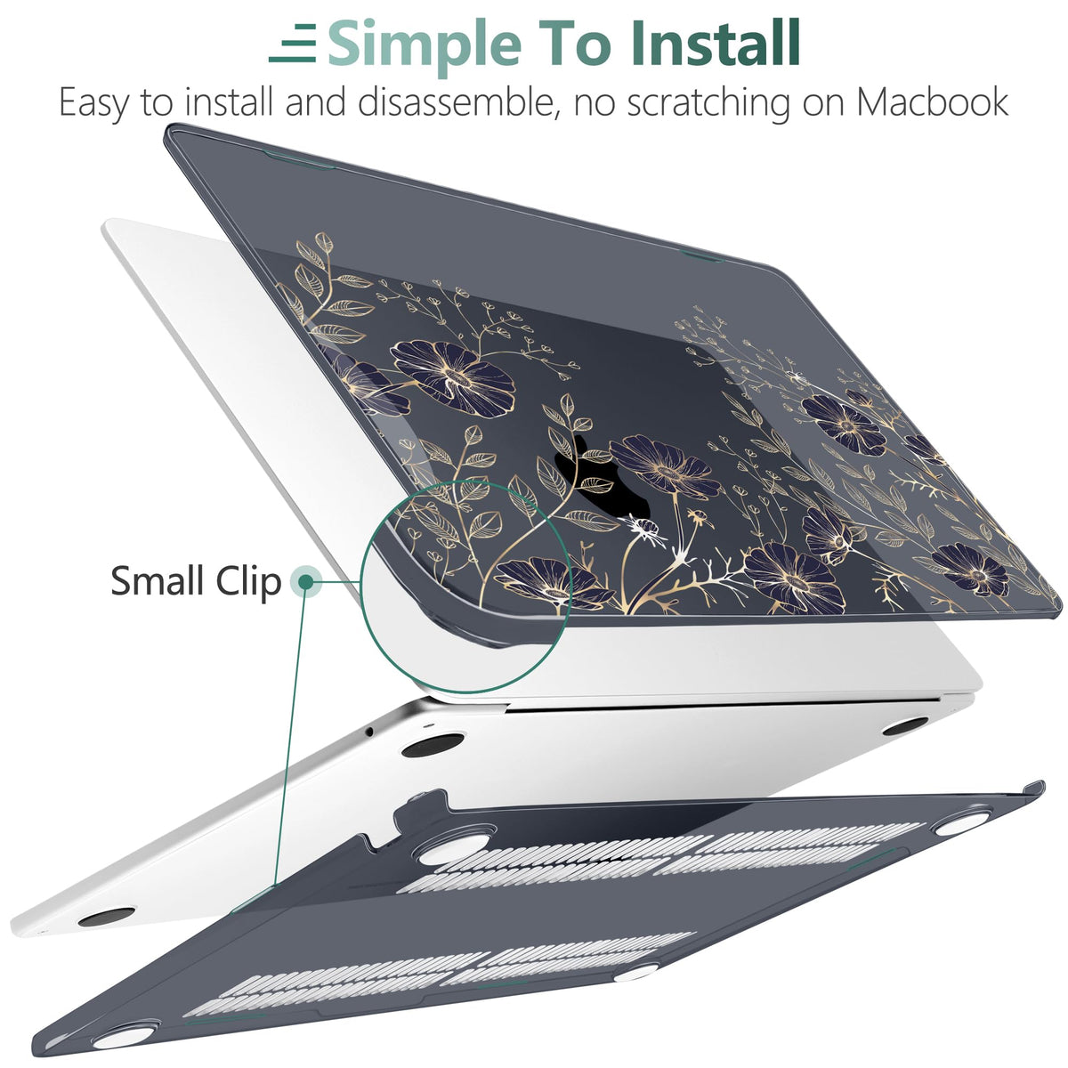 TWOLSKOO for MacBook Air 13 inch Case M5 2026 M4 2025 M3 M2 2024-2022 A3449 A3240 A3113 A2681, Plastic Hard Shell & Keyboard Cover & Screen Film for MacBook Air 13.6 inch Case, Creative Brain