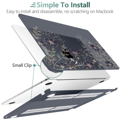 TWOLSKOO for MacBook Air 13 inch Case M5 2026 M4 2025 M3 M2 2024-2022 A3449 A3240 A3113 A2681, Plastic Hard Shell & Keyboard Cover & Screen Film for MacBook Air 13.6 inch Case, Creative Brain