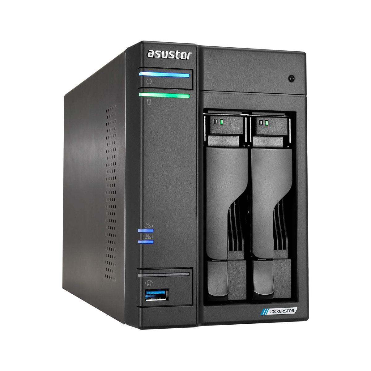 Asustor Lockerstor 2 Gen2 AS6702T - 2 Bay NAS Plex Media Server (Diskless)