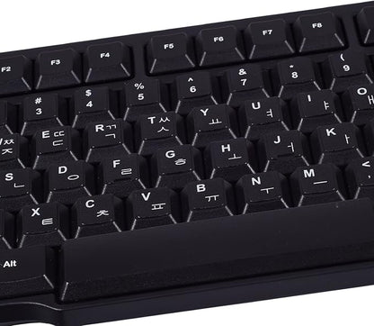 2PCS Korean Keyboard Stickers, Korean-English Keyboard Letters Replacement Sticker White Font on Black Background for Computer Laptop Notebook Desktop, Matte Keyboard Alphabet Stickers