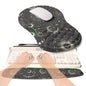 KUOSGM 2-in-1 Ergonomic Set, Wave Rise Keyboard Wrist Rest and Massage Bulge Slope Mouse Pad Wrist Support, Cushion Memory Foam Integrated to Relieve Wrist Pain, Cute Cat Paws
