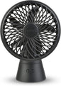 Treva 5 Inch Rechargeable Oscillating Fan with USB Charging Port, 3 Speed Circular Cooling Design, Portable Fan with 60 Degrees of Range for Home or Travel