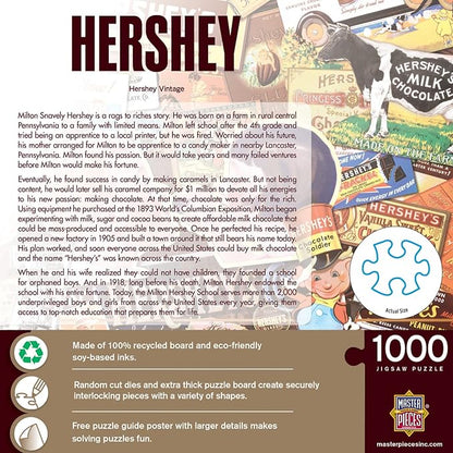 Baby Fanatics MasterPieces 1000 Piece Jigsaw Puzzle for Adults, Family, Or Kids - Hershey Vintage - 19.25"x26.75"