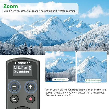 for Nikon Rechargeable Shutter Release,Wireless Camera Remote Control Compatible with P1000,P950,B600,A1000,Z6 II,Z30,Z50,Z5,Z7 II,Z fc,Z f,Z6 III,Z50 II,P1100,Z5II Replaces Nikon ML-L7