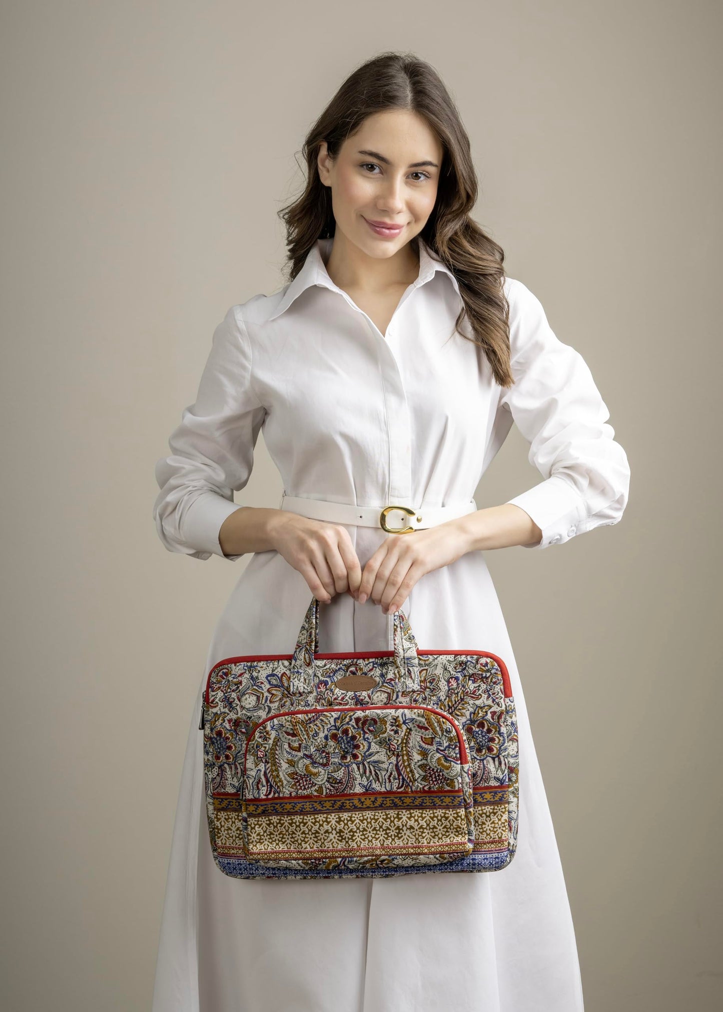 Maison d' Hermine Laptop Bag with Front Pocket Upto 15.5 inch Laptop Tablet