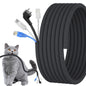 Cord Protectors from Pets No Chew, 10ft Wire Protector Cord Covers for Pets, Flexible Cable Sleeve Cord Management for TV/Computer/Electric Wires/Phone Charging Cables (Black, 1")
