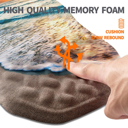 Armanza Ergonomic Slope Mouse Pad Wrist Support, Wrist Rest Mousepad for Carpal Tunnel Pain Relief with Massage Bulge and Slow Rebound Memory Foam (12x8 inch, Sunrise Beach)