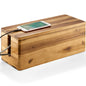 TIDITA 16" L Wooden Cable Management Box Round Edge, Magnetic Lid, Large