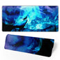 Darkness Red Moon Desk Mat Japanese Mouse Pad, Large Japanese Desk Mat, XL Anime Gaming Keyboard Mat, Non-Slip Rubber Base, Big Extended Desk Protector for Home Office, 31.5”x11.8”