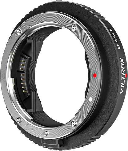 VILTROX EF-GFX II Auto Focus Lens Mount Adapter Converter with Aperture Control, EXIF Transmitting Compatible with Canon EOS EF/EF-S Lens to Fujifilm G-Mount GFX Cameras GFX 100S 50S 50R