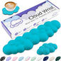Cloud Wrist Rest Keyboard, Cloud Keyboard Wrist Pad Set with PU Leather Memory Foam, Cute Arm Rest for Palm Support, PC/Gaming Desk Accessories/Office Setup/Computer Hand Cushion - Scuba Blue