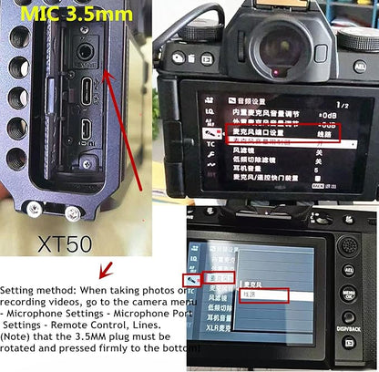 RC301-3.5mm for Fuji GFX100II/GFX100 RF xs10 XT50 Cable Shutter Release Cable Cameras Remote Control Camera Button Accessories Small Style Device 4.9ft Length Anti-Shake Camera cableT200/XE4