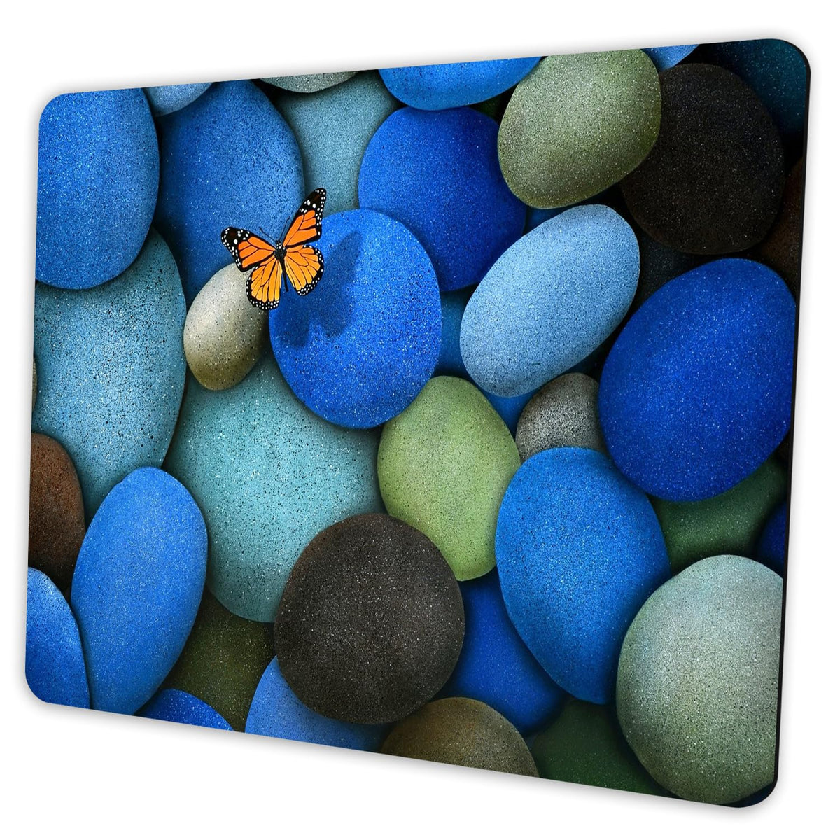SHALYSONG Watercolor Flower Mouse Pad, 9.5"x7.9" Non-Slip Laptop Mousepad