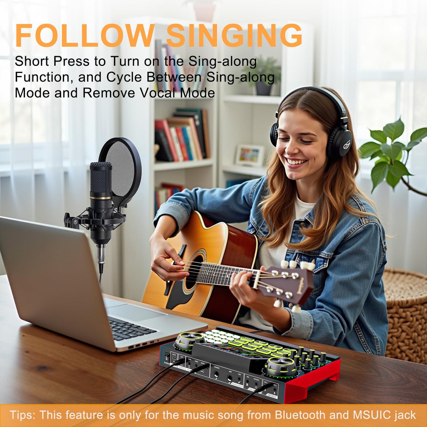 podcast equipment bundle, Live Sound Card with Audio Interface, All-in-One Audio Mixer with Voice Changer, Condenser Microphone for Live Streaming, Singing, Gaming, and Content Creation.