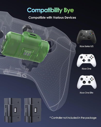 Rechargeable Xbox Controller Battery Pack, Play & Charge Kit for Xbox One/Xbox Series X|S - 40H Playtime, 2.5H Full Charge, with Cover & Charging Cable, Xbox Accessories for Xbox One S/One X/One Elite