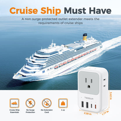 TESSAN USB C Charger Block 20W PD, Fast Charging Adapter with Foldable Plug