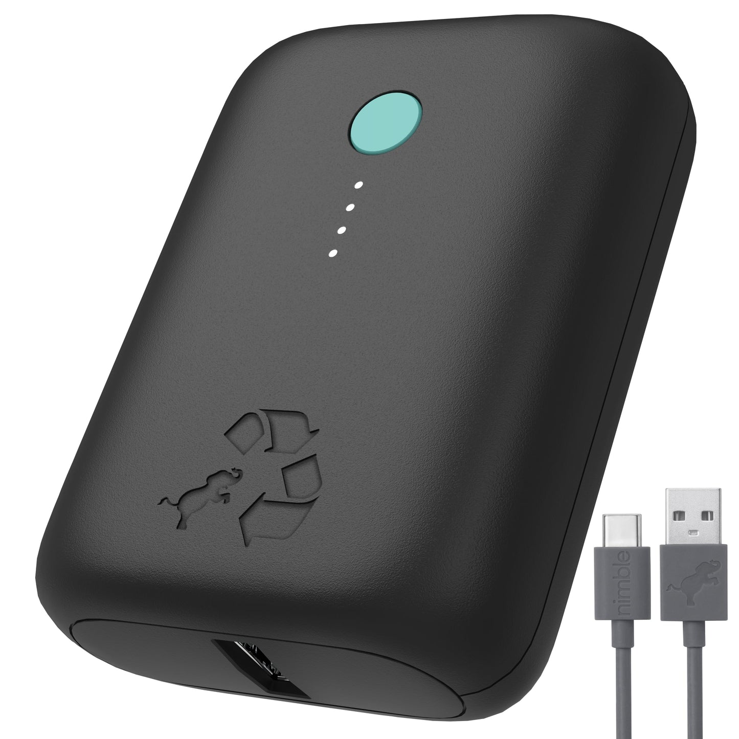 Nimble Champ Lite Power Bank, 5200mAh Fast Charging Power Bank 15W USB C and A Port with Cable, Travel Essential Battery Pack for iPhone Galaxy Pixel MacBook iPad Kindle Airpod Laptop Tablet