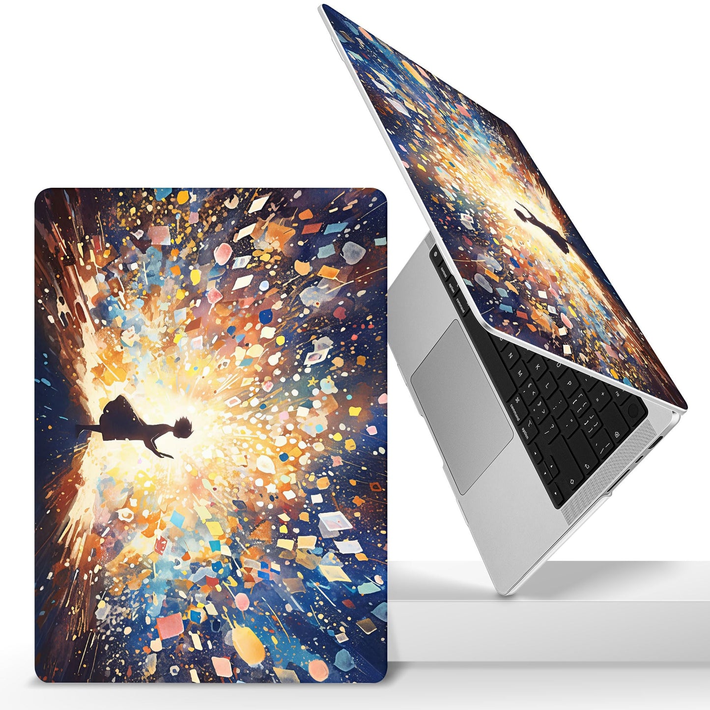 Lepeoac Case for 2026-2021 MacBook Pro 16-inch M5,Colorful Lights & Stars