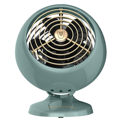 Vornado VFAN™ Mini Classic Vintage Metal Desk Fan, 2-Speed, Adjustable Tilt, Personal Air Circulator for Bedroom, Office, Dorm Room, Portable Quiet, Vintage Green