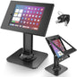 AboveTEK Anti-Theft iPad Kiosk Stand – POS iPad Security Stand & Locking Tablet Holder – Heavy Duty Base, 360° Swivel, 75° Tilt Bracket – Perfect for Retail Business