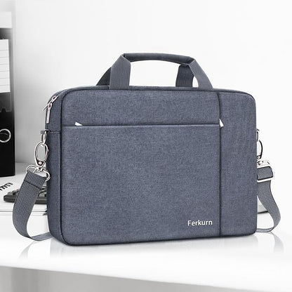 Ferkurn Laptop Bag Case for Women Men Computer Bag Compatible with HP Envy Pavilion Omen/LG Gram/MSI/Dell Inspiron XPS/Lenovo/Acer, Shoulder Strap Carrying Messenger Briefcase, Grey, 14 Inch