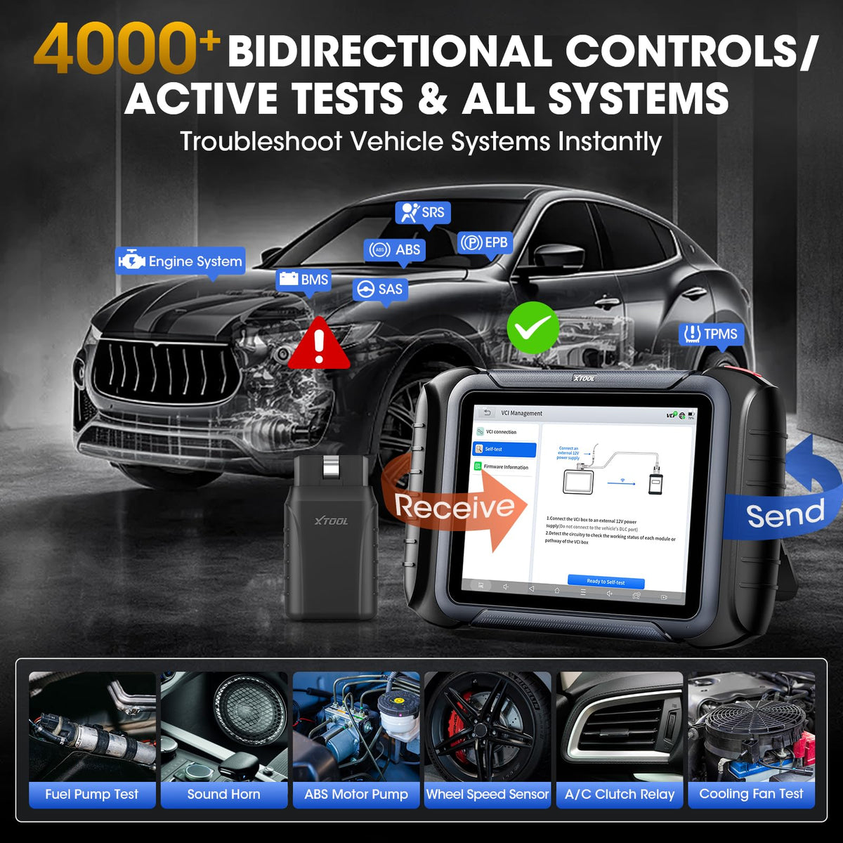 XTOOL D8W AI-Assisted Bidirectional Scan Tool with Topology Mapping