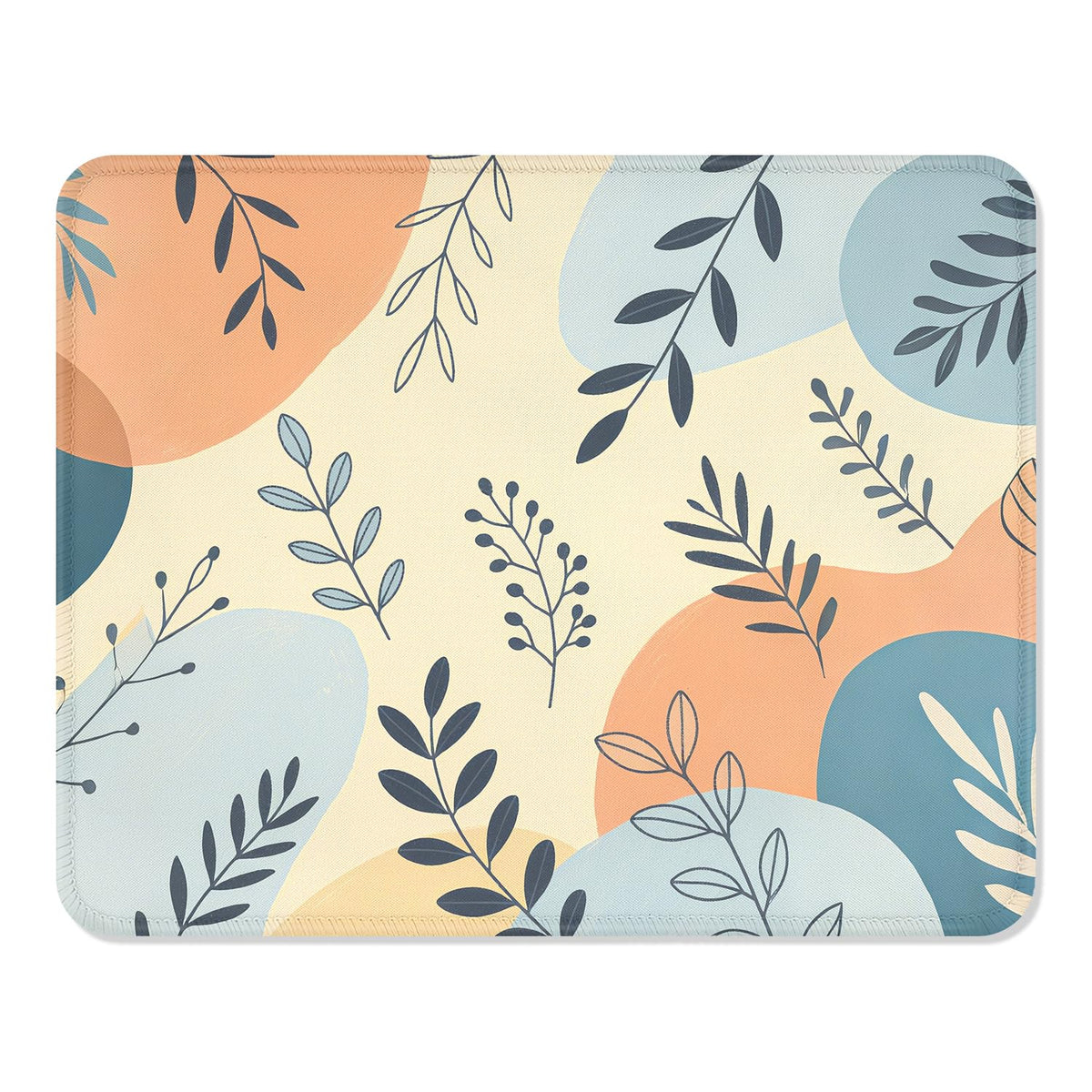 ITNRSIIET Mouse Pad with Stitched Edge Premium Textured Smooth Precise Operation Waterproof Washable Non-Slip Rubber Base Desktop Protection Mat, 10.2×8.3×0.12 inches, Rose Gold Leopard Print
