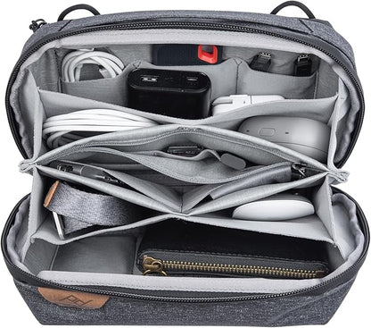 Peak Design Tech Pouch, Coyote, Electronics Organizer for Travel or Everyday Carry, Origami-Style Storage, Cable Pass-Through, Weatherproof, Gear Carry Bag for Men and Women
