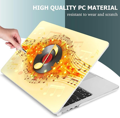 Mektron for 2025 M4 MacBook Air 13.6 Inch A3240 Case Fits 2023 A2681 M2 2024 A3113 M3 Chip with Liquid Retina Display Touch ID, Printed Plastic Hard Shell Cover for MacBook Air 13.6", Music Record