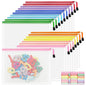 VVCOIIROEI 10pcs Mesh Zipper Pouch Bags, 10 Sizes Zipper Bags for Organizing, Mesh Bags with Zipper, 10 Colors Plastic Zipper Pouches, Puzzle Bags, Board Game Storage Bags, Travel Pouch