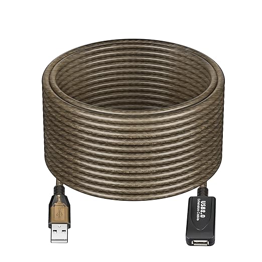 GGMTY 15 FT USB Extension Cable, USB 2.0 Type A Male to A Female Active Repeater Extension Cable 15ft, High Speed 480 Mbps