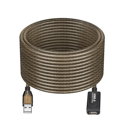 30FT USB Extension Cable, GGMTY USB 2.0 Type A Male to A Female Active Repeater Extension Cable 30ft, High Speed 480 Mbps