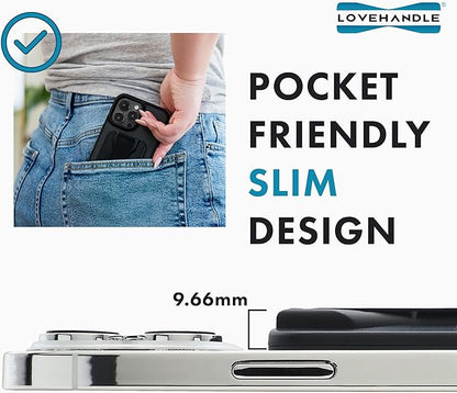 LoveHandle PRO MagSafe Compatible Magnetic Phone Grip w/Kickstand - Mount, Strap and Stand for Smartphone and Tablet - MagSafe Ring Included - Fits All Devices - Grand Millennial