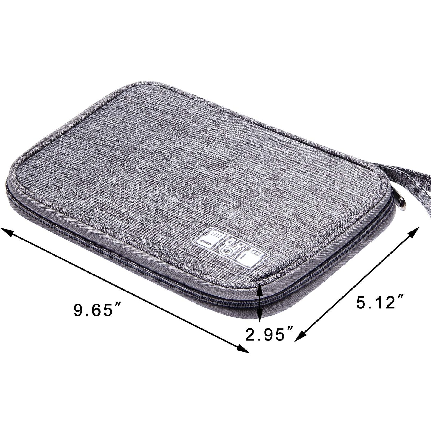 SELLYFELLY Travel Electronics Organizer Portable Cable Organizer Bag for Storage Electronic Accessories Case for Cord,Phone,Charger,Flash Drive (Gray)