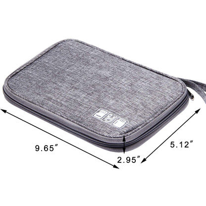 SELLYFELLY Travel Electronics Organizer Portable Cable Organizer Bag for Storage Electronic Accessories Case for Cord,Phone,Charger,Flash Drive (Gray)