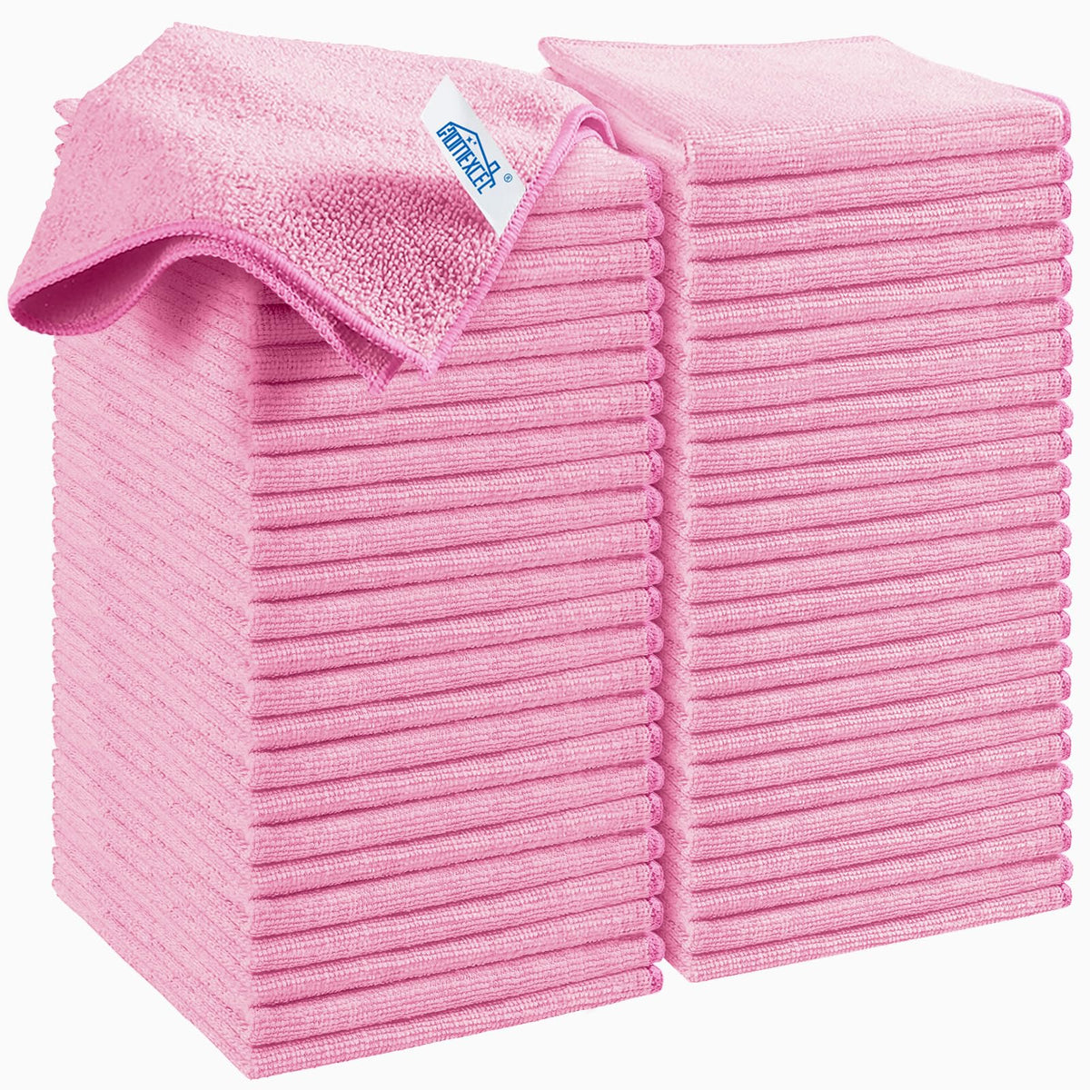 HOMEXCEL 100PK Microfiber Cleaning Cloth, Cleaning Rag for Home, 11.5x11.5