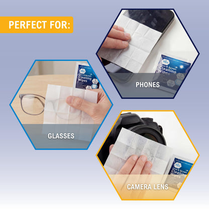 MED PRIDE Anti-Fog Lens and Screen Cleaning Wipes for Eyeglasses, Touch Screens, Premoistened, Anti-Static, Quick-Dry (200 200 Count (Pack of 1))