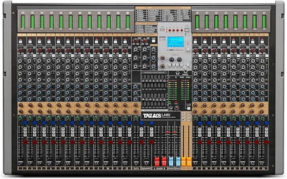 Professional Audio Mixer, 24 Channel Sound Board Mixing Console, Dual DSP Reverb, Dual 7-Band EQ, 48V Phantom Power, 4 Group Stereo Output Input, Mixer for Church