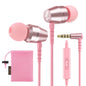 LUDOS OMNITONE Wired Earbuds in-Ear Headphones, 5 Year Warranty, Earphones with Microphone, 3.5 mm Jack Corded Ear Buds, Videoconference for iPhone, Samsung, Laptop, Kids, School Students - Red