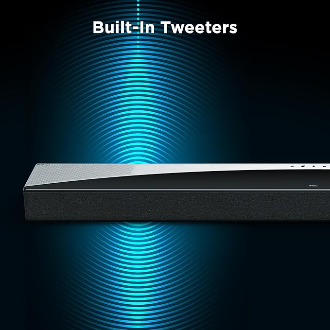 TCL Q75H Q Class 5.1.2 Channel Soundbar with Dolby Atmos, DTS:X, Ray Danz Technology, Wireless Subwoofer, and Bluetooth Music Streaming