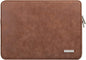 RAINYEAR 11 Inch Laptop Sleeve PU Suede Leather Case Protective Padded Cover Water Resistant Carrying Bag Compatible with 11.6 MacBook Air Surface Pro for 11" Notebook Tablet Chromebook(Brown)