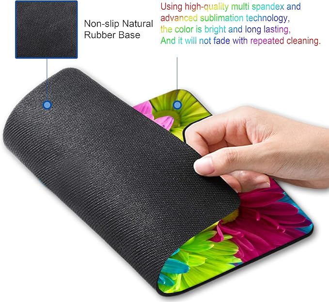 Kids Mouse pad Computer Mousepad with Comic Space with Planets and Spaceships Design Personalized Mouse mat for Laptop Computer Office Decoration Accessories Gift