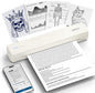 POLONO Portable Printer Wireless for Travel, D810 Bluetooth Thermal Printer Support for 8.5"x11" US Letter, Beige