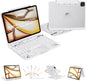 iPad Keyboard Case for iPad 10th Gen (2022) & 11th (A16, 2025), Magic Wireless Keyboard with Trackpad 7 Color Backlit, 360° Rotating Stand Transparent Protective Cover with Pencil Holder (White)