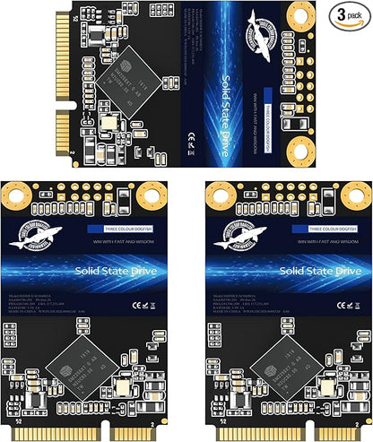 SSD MSATA 256GB Dogfish High Performance Internal Solid State Drive for Desktop Laptop 3 Unit Package Pack [256GB(3 Packs),MSATA]