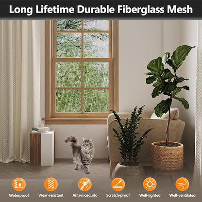 Window Screen Door Repair Kit, 39" x 78" Screen Door Mesh Replacement Kit, Durable Fiberglass Mesh Screen Roll with Tools for Windows Doors Patio and Porch Screens Replacement, Grey