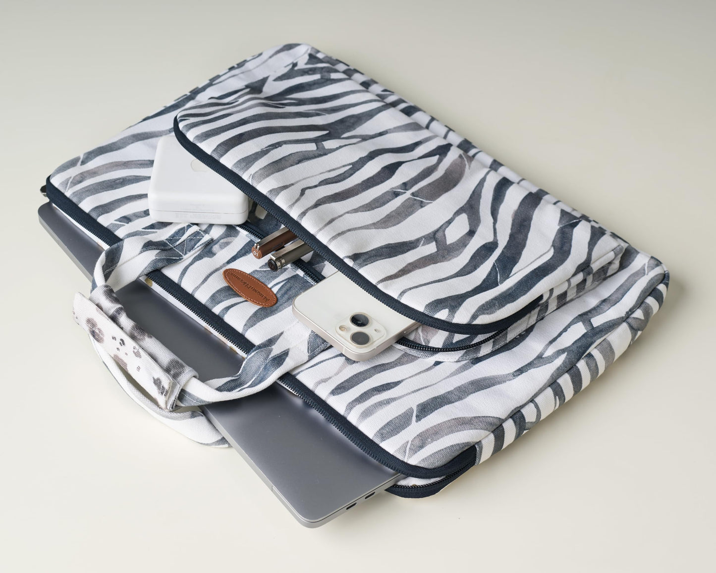 Maison d' Hermine Laptop Bag with Front Pocket Upto 15.5 inch Laptop Tablet