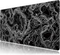 Black with White Topographic Line Large Mouse Pad,Gaming Keyboard Desk Pad,Extended Mouse Mat Non-Slip Rubber Base with Stitched Edges for Office Game Home XXL 35.4"x15.7"